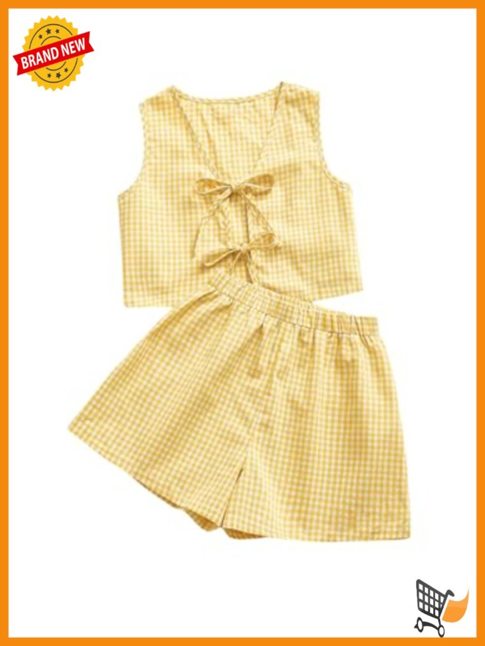 Women's Sleeveless Tie Front Tank Top & Shorts 2 Piece Set